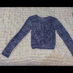 Cotton Crop Long Sleeve With Front Tie